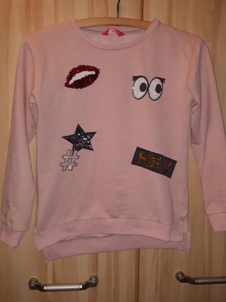 Dívčí meruňková mikina vel. 146, 146