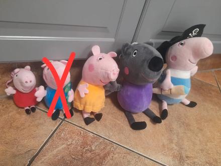 Plyšová peppa pig, tomík, maminka, danny,
