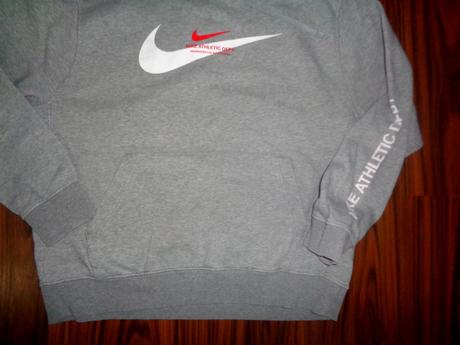 Šedá melírovaná bavlněná mikina nike, nike,l