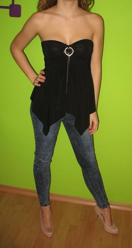 Skinny džíny s vysokým pasem f&f, vel. s-m, f&f,s