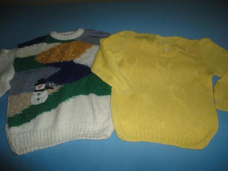 Ručně pletený svetřík/halenka 7-8 let, 122