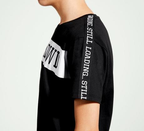 Černé moderní tričko bílý potisk vel. 170/176, pepperts,170 / 176