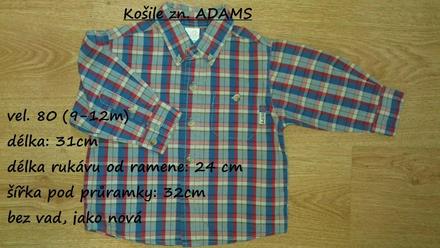 Košile zn. adams, adams,80
