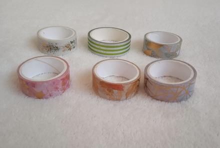 Washi pásky / bordury na scrapbooking 6ks,