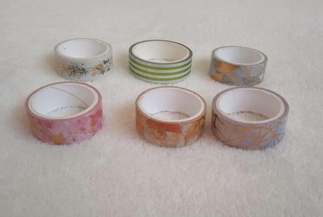 Washi pásky / bordury na scrapbooking 6ks, 