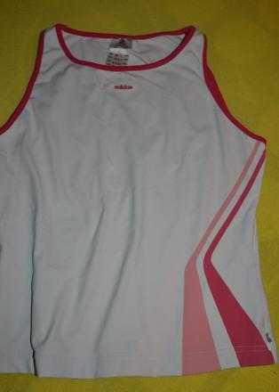 Bílé sportovní tričko adidas, v l, adidas,l