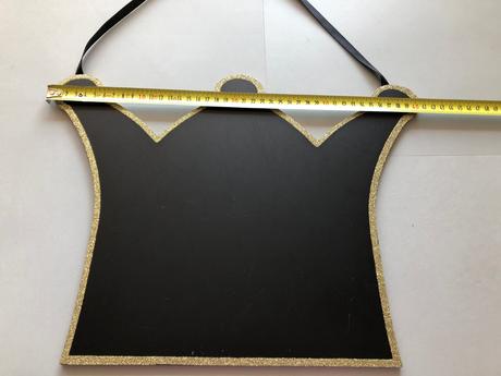 Dekor závěs popisov. tabule tvar korunky princezna, 