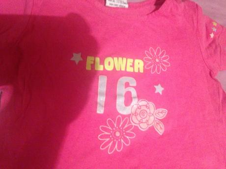 Dívčí tričko nápis, květy vel. 74 - 80, berti,74
