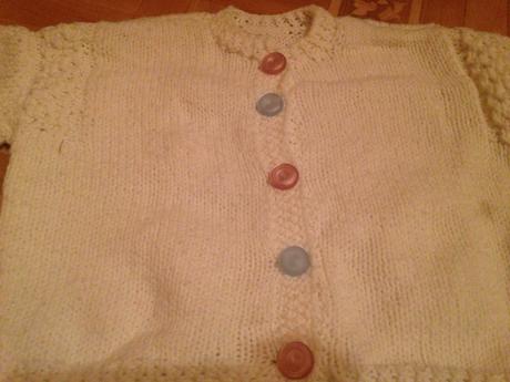 Dívčí svetr - svetřík domácky pletený, 68