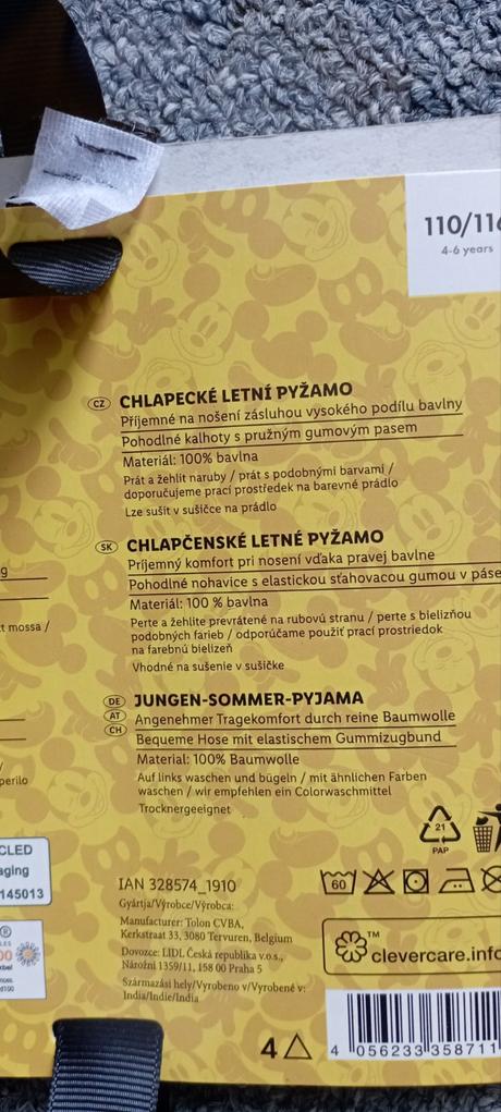 Komplet zn."disney" vel."110-116", disney,116