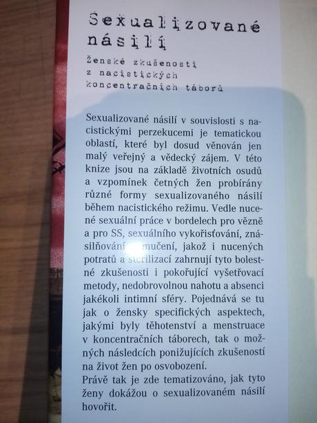 Kniha sexualizované násilí v koncentračním táboře, 