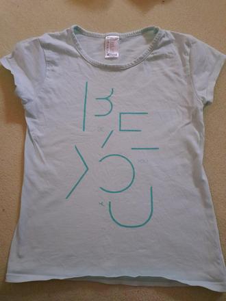 Modré tričko s krátkým rukávem na holčičku, 122, decathlon,122