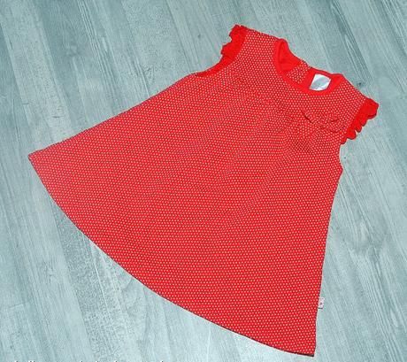 Tmavě růžové bavlněné letní šaty s puntíky, debenhams,80