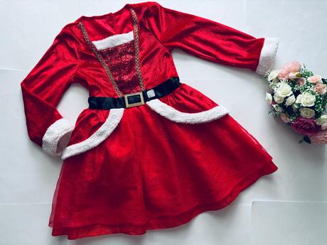 An7/ kostým vánoční šaty - v.5/6 let, 116