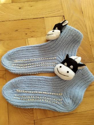 Modré ponožky s krávou, 30