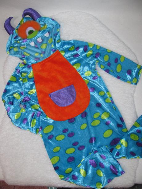 Karneval-elastický kostým s kapucí příšerka,