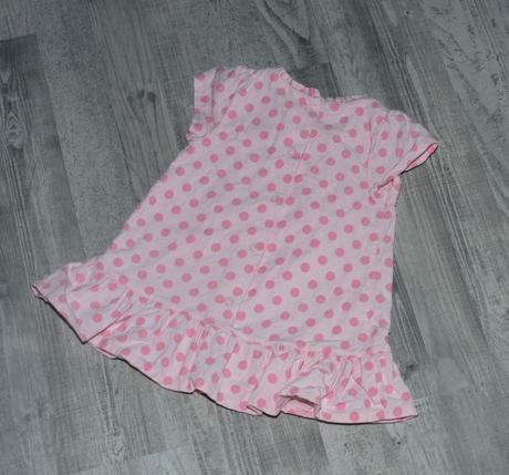 Manžestrové růžové šaty s puntíky, marks & spencer,68