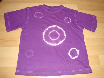 Tričko s batikou - fialové, vel. 9-10 let, 140