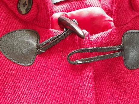 Červený podzimní/zimní kabát, f&f,38