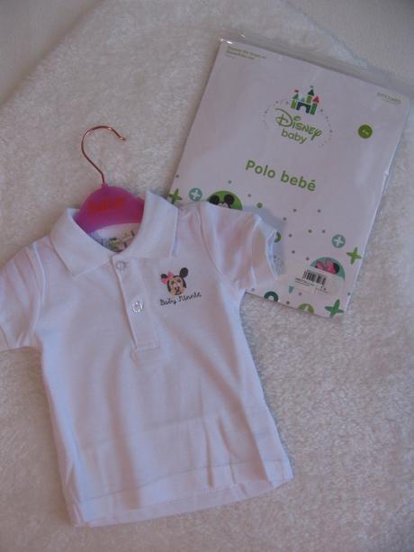 Bílé bavlněné polo tričko minnie, disney,68