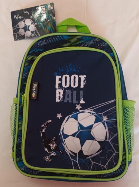 Batoh oxy bag zeleno-modrý fotbal,