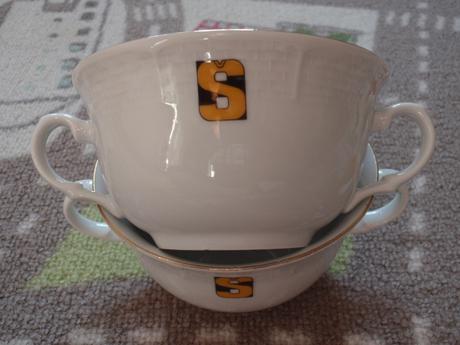 Retro miska-mistička porcelánová 2 kusy.,