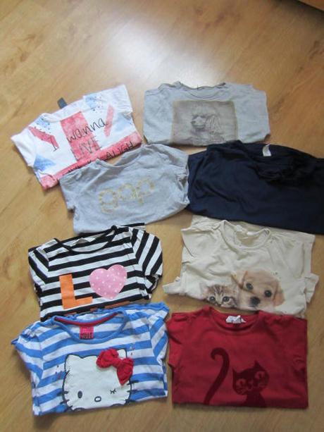 6x tričko s dlouhým rukávem, zara,110