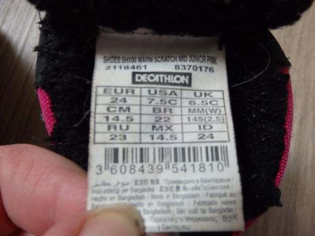 Zimní boty z decathlon, quechua,24