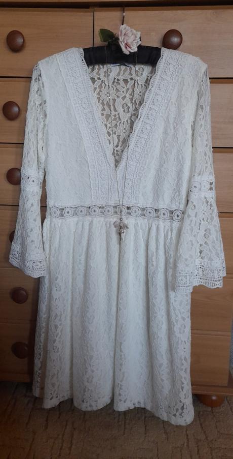 Lilie rose krajkové boho šaty, m