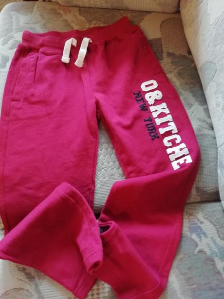 Hezké bavlněné tepláky 116-122-nové, 122