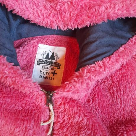 Chlupatka vesta růžová s kapuckou na holku, cherokee,134