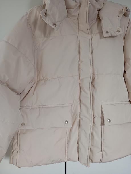 Puffer zimní bunda krémová, sinsay,42 / xl
