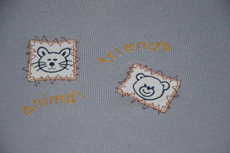 Šedé tričko dl. rukáv, se zvířátky, 86