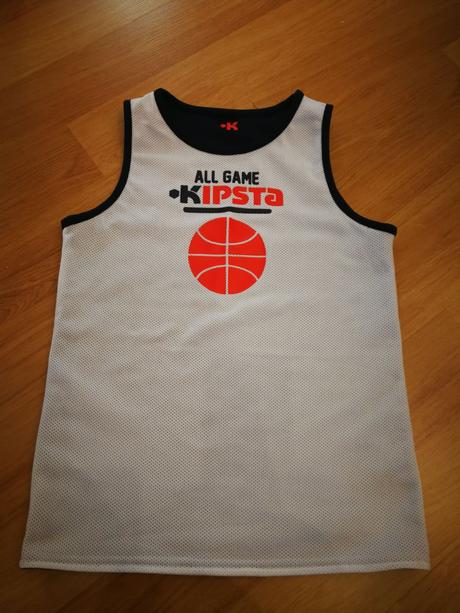 Tílko oboustran. na basket, modro-bílé v. 128-134, kipsta,128