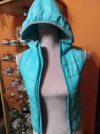 Zimní vesta dětská s kapucí, 122