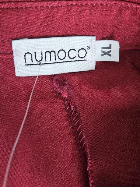 Bordové košilové midi šaty numoco, xl