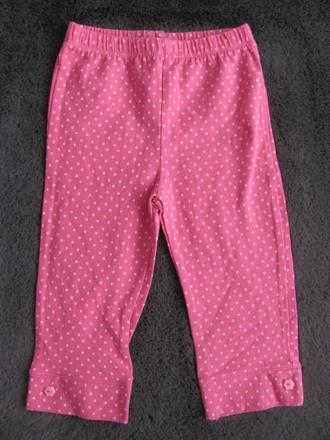 Růžové legínové tepláčky s puntíkem v.9-12 měs., marks & spencer,74