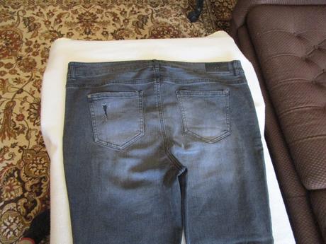 Zajímavé černé elastické rifle, skinny, vel. 46, kik,46