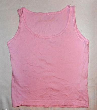 E22. růžové tílko 5-6 let denim, 116