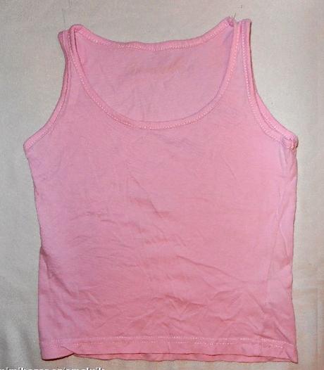 E22. růžové tílko 5-6 let denim, 116