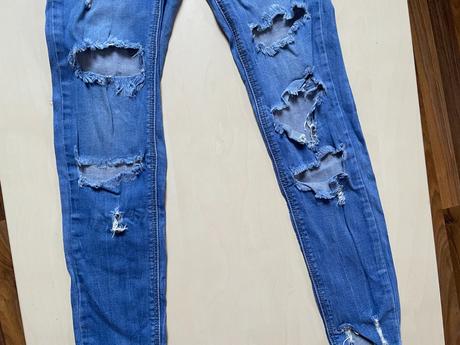 Děrované džíny, vel xs, tally weijl, tally weijl,xs