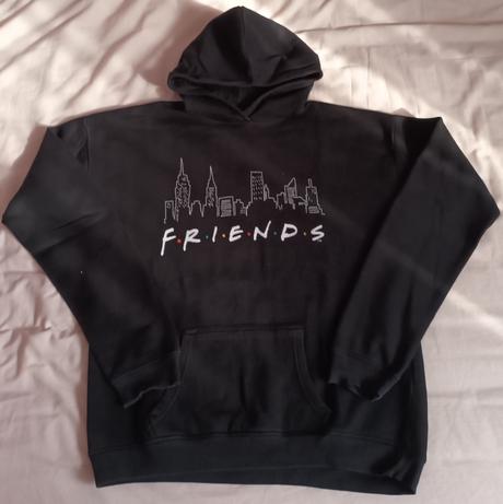 Dívčí mikina s kapucí černá friends, takko,170