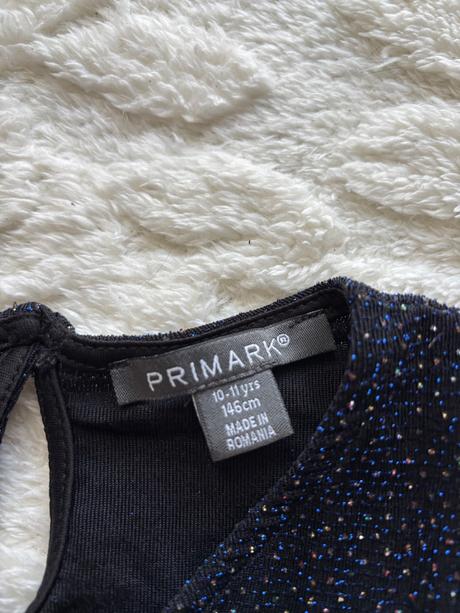 Ob/ modročerné společenské s třpitkami - v.10/11 l, primark,140