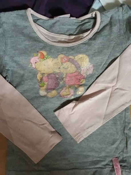 2x dívčí tričko s dlouhým rukávem, 122, 122