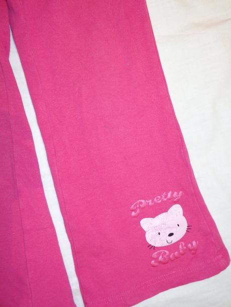 Krásné růžové tepláky s kočičkou, coolclub,104