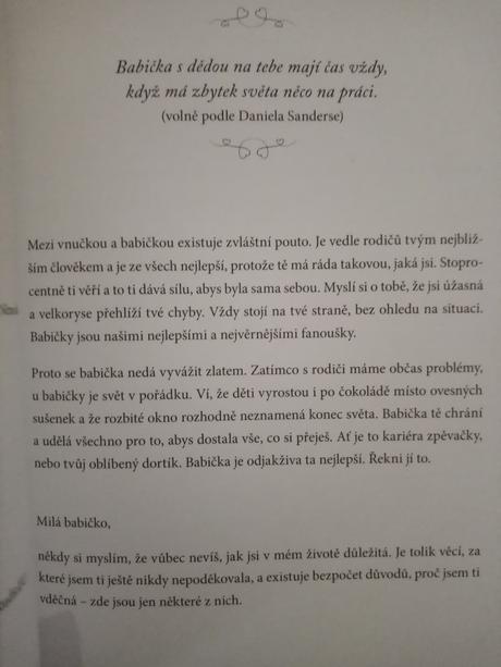 Kniha pro vnučky - na vyplnění pro babičky, 