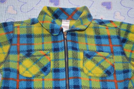 Kostkatá fleesová mikina, mikinka, mikča, 92 / 98, 98