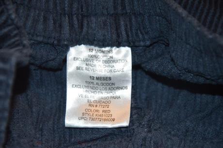 Manšestrové kalhoty na gumu, 80