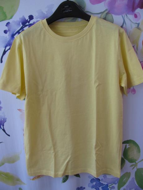 Bavlněné žluté tričko,unisex, f&f,146