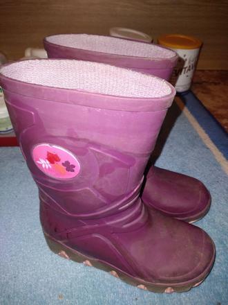 Dívčí gumáky lístečky vel. 26 - 27, 17.5 cm, 26